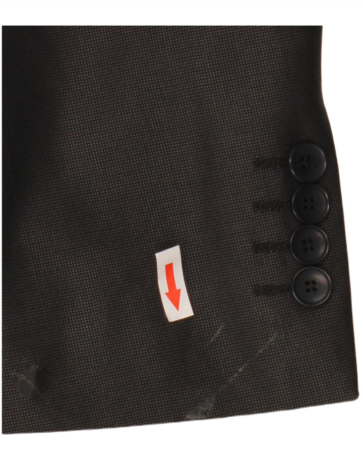 Blazer pentru bărbați Zara cu 2 nasturi EU 52 Lână mare neagră