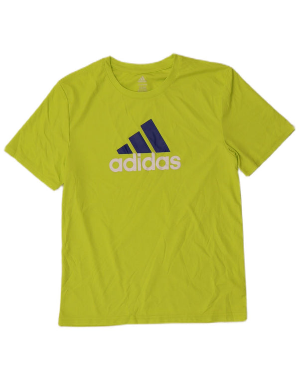Tricou grafic Adidas Climalite pentru băieți Top 12-13 ani Poliester verde mare