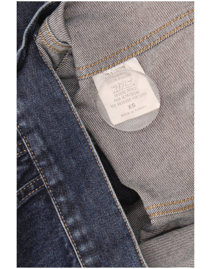 Jachetă de denim crop pentru femei Rifle UK 6 XS Bumbac albastru