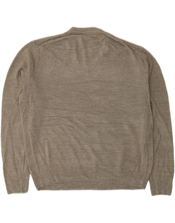 DOCKERS Pulover cu decolteu în V pentru bărbați, XL, kaki, acrilic pătat