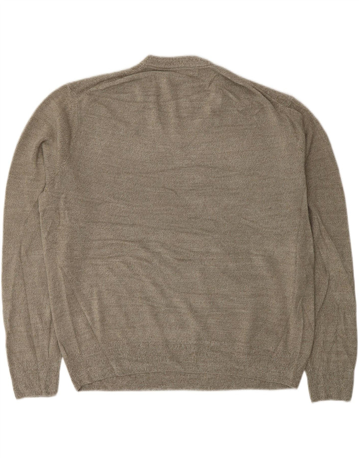 DOCKERS Pulover cu decolteu în V pentru bărbați, XL, kaki, acrilic pătat