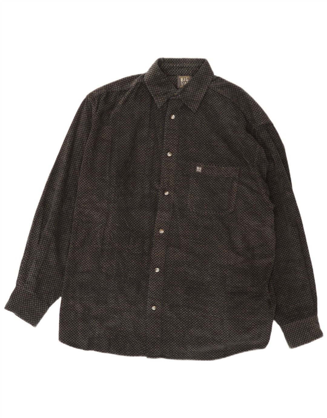 Cămașă pentru bărbați Big Star Bumbac Geometric Negru Mediu