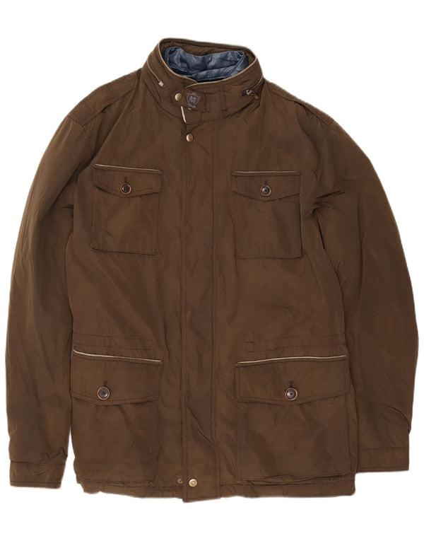 Massimo Dutti Jachetă militară cu glugă pentru bărbați UK 44 2XL maro
