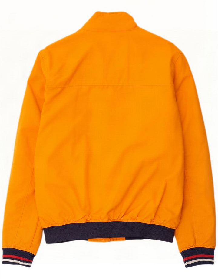Tommy Hilfiger Bomber Jacket pentru bărbați UK 38 Medium Orange Colourblock Polyamide
