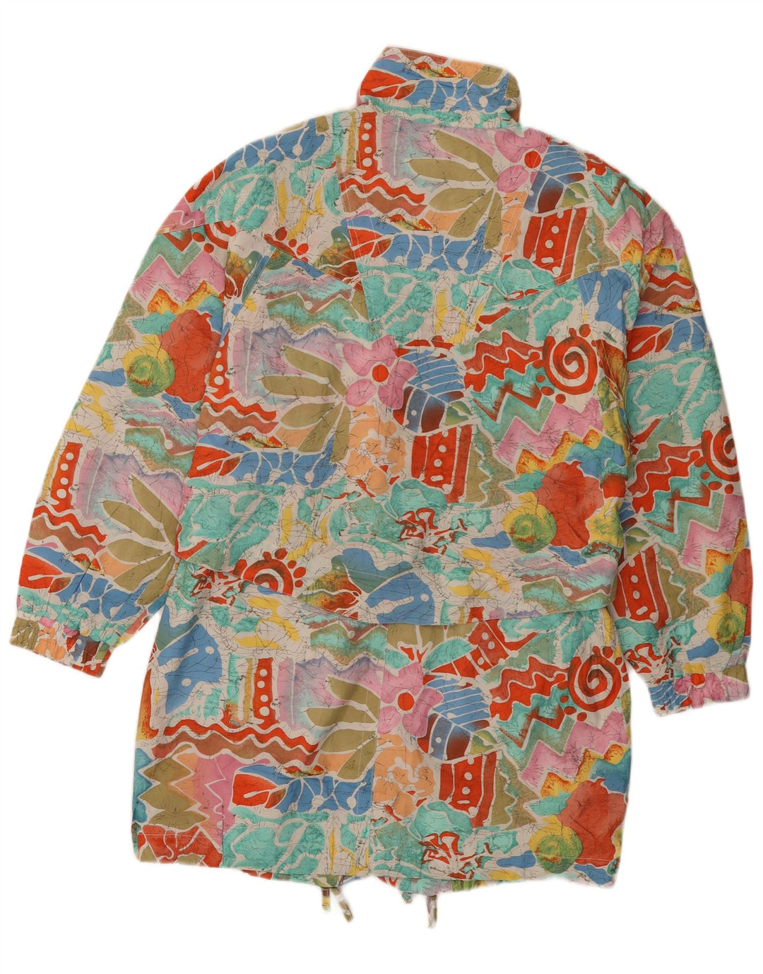 Jachetă vintage pentru femei UK 14 Medium Multicolor Geometric