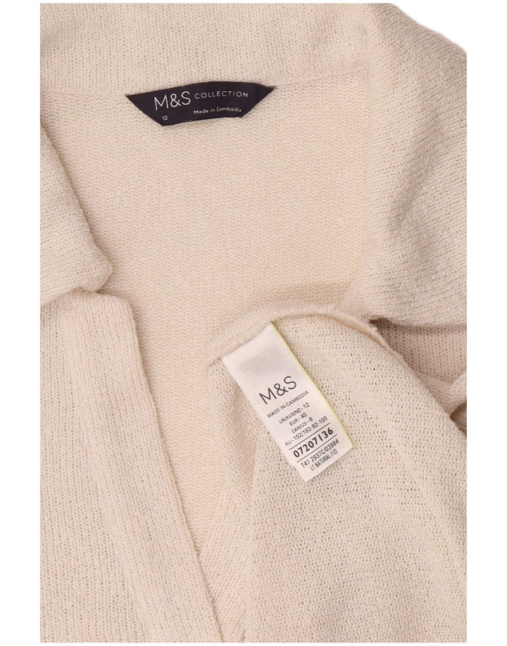 Tricou polo pentru femei Marks & Spencer UK 12 Poliester alb mediu