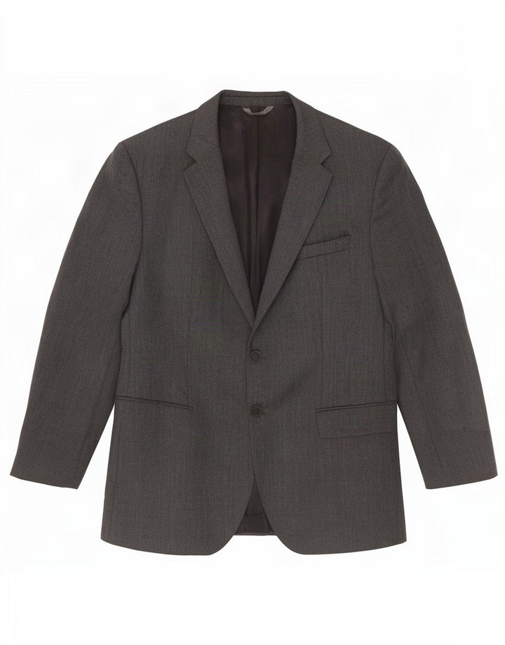 Blazer pentru bărbați Hugo Boss cu 2 nasturi EU 52 XL Lână virgină gri