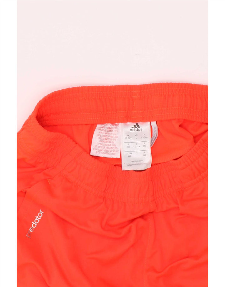 Pantaloni scurți sport pentru băieți Adidas Climacool 13-14 ani poliester portocaliu