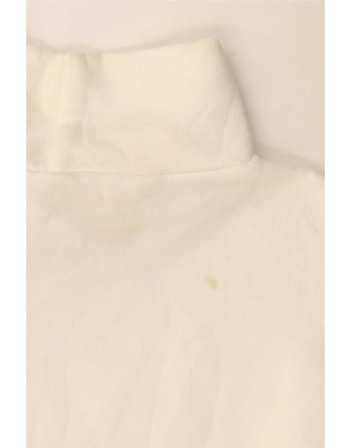 Top supradimensionat pentru femei Zara cu mâneci 3/4 UK 10 mic bumbac alb