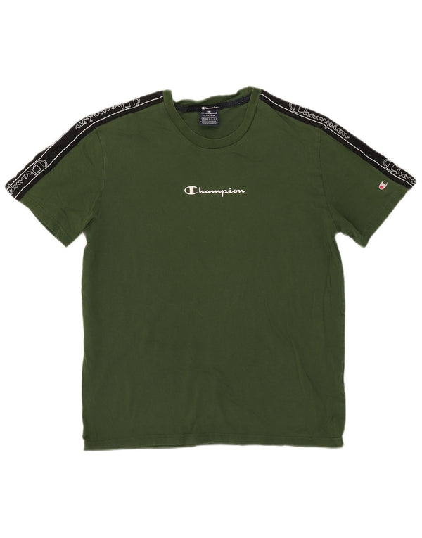 Tricou grafic pentru bărbați Champion Top Medium Green Colorblock