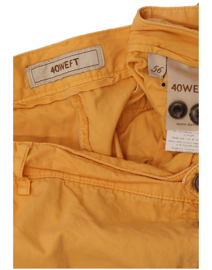 40Weft Pantaloni scurți cargo pentru bărbați IT 56 3XL W40 Bumbac galben