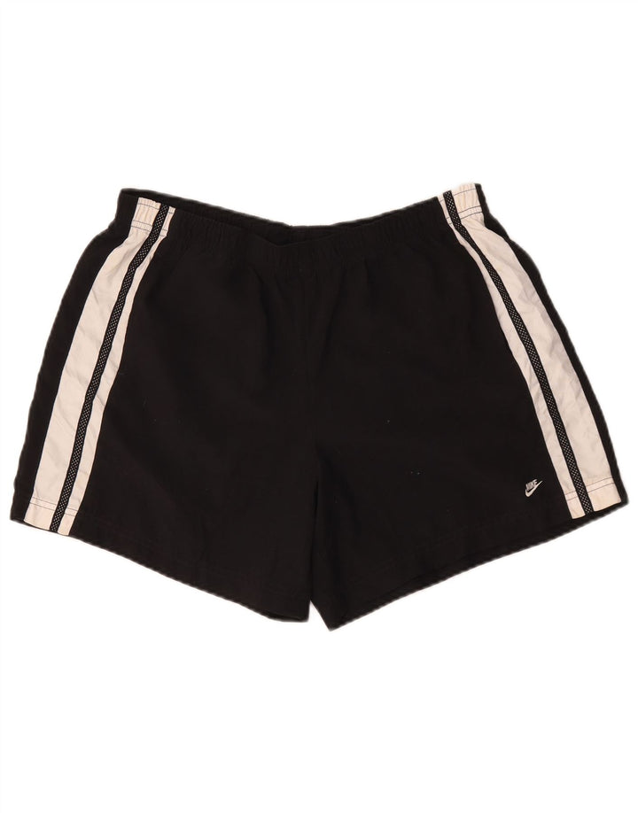 Pantaloni scurti sport Nike pentru femei US 12/14, mari, negru, poliester color bloc