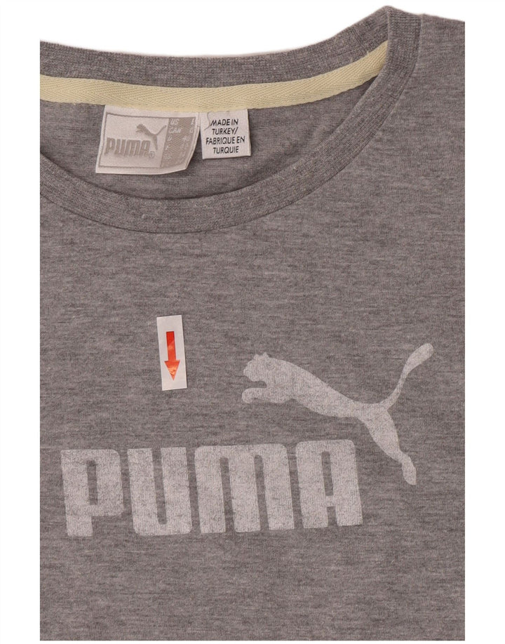 Tricou cu mânecă lungă cu grafică Puma pentru femei UK 14, mare, gri