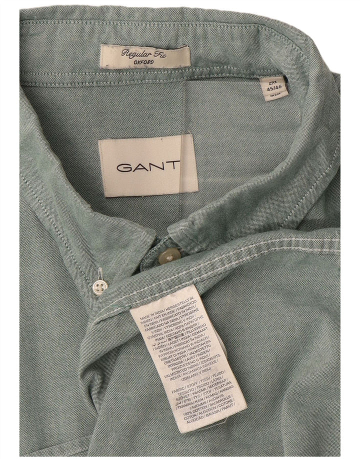 Cămașă Gant pentru bărbați, cu formă regulată, mărimea 45/46 2XL, bumbac verde
