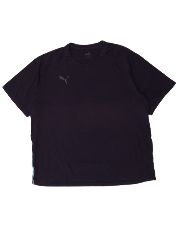 Tricou pentru bărbați Puma Top 3XL Bumbac bleumarin