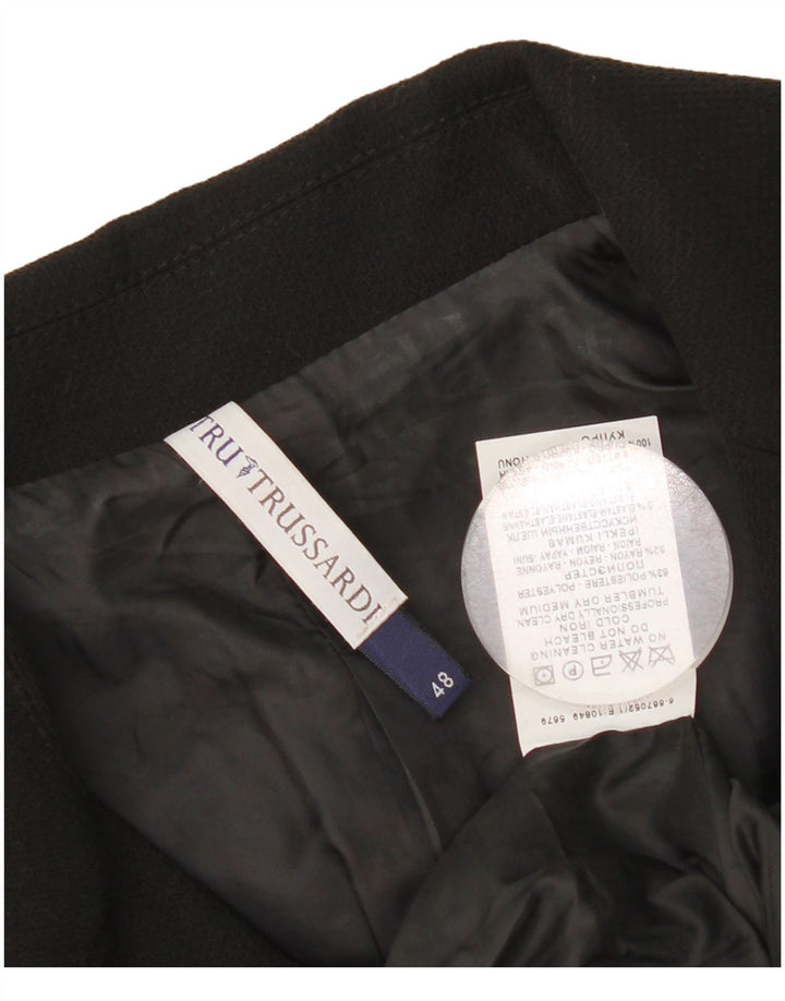 Jachetă pentru femei Trussardi cu 3 nasturi IT 48 XL Poliester negru