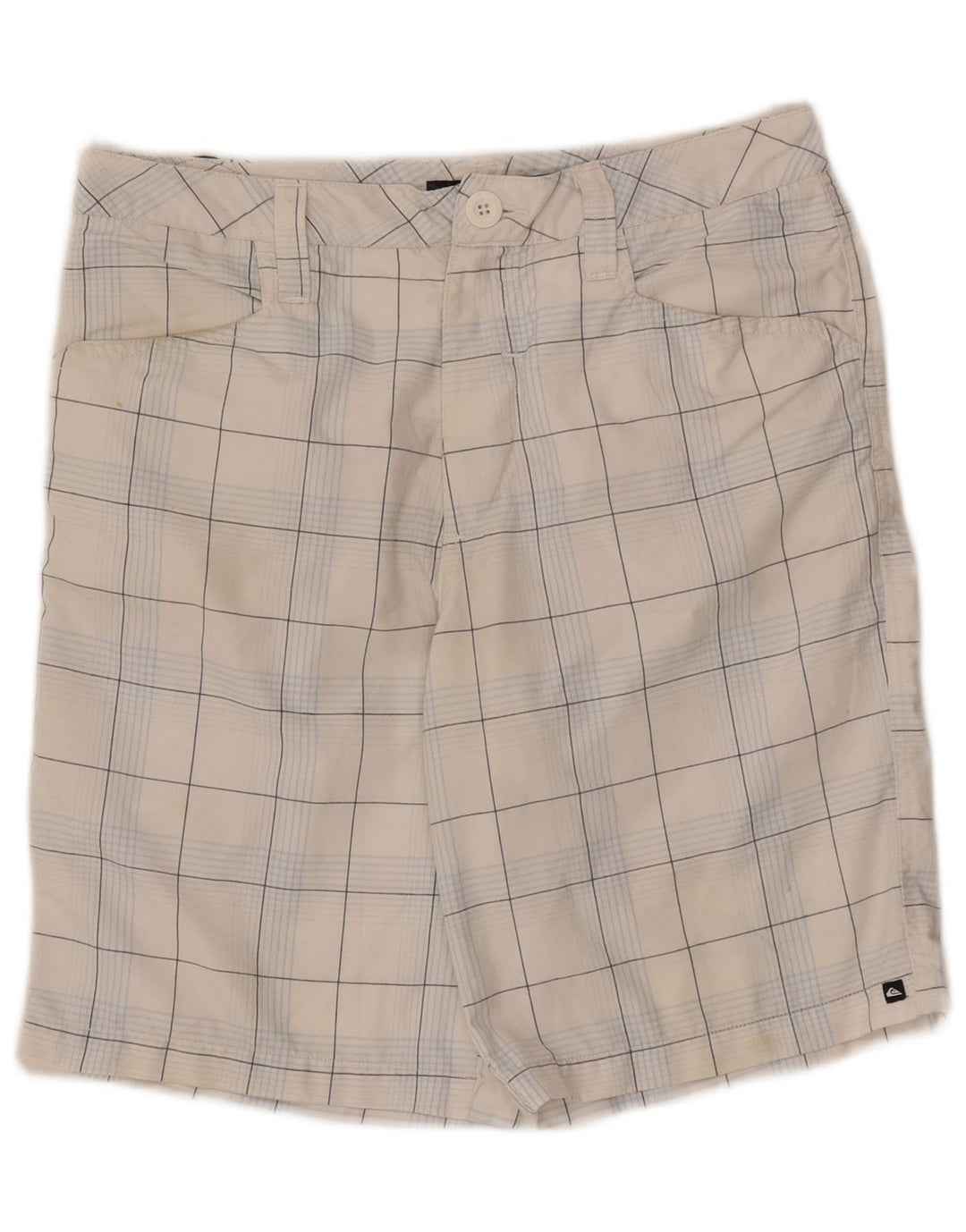Pantaloni scurți casual pentru bărbați QUIKSILVER, cu grafică, W30, poliester cu carouri albe medii