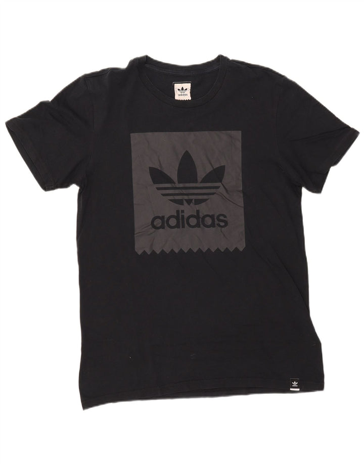 Tricou grafic pentru bărbați Adidas Top mediu din bumbac bleumarin