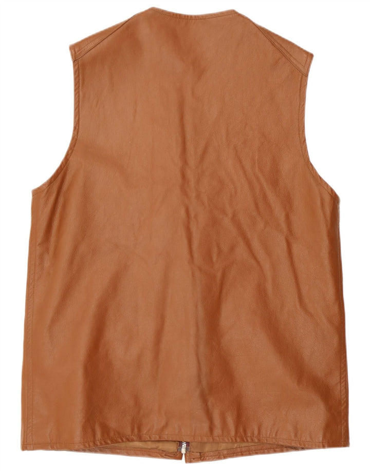 Gilet din piele pentru bărbați vintage UK 38 maro mediu