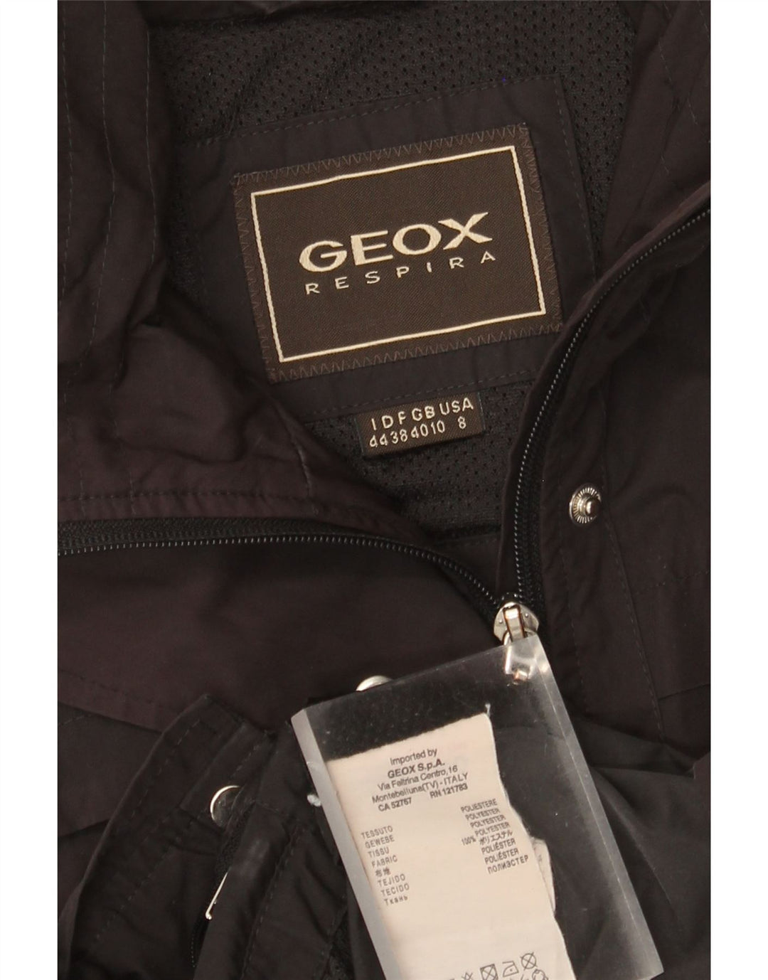 Jachetă Geox pentru femei Respira Utility UK 10 Small Negru Poliester