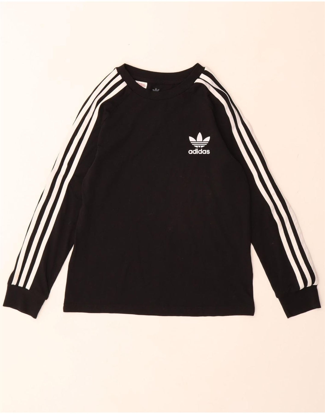 Top fete ADIDAS cu maneca lunga 9-10 ani bumbac negru