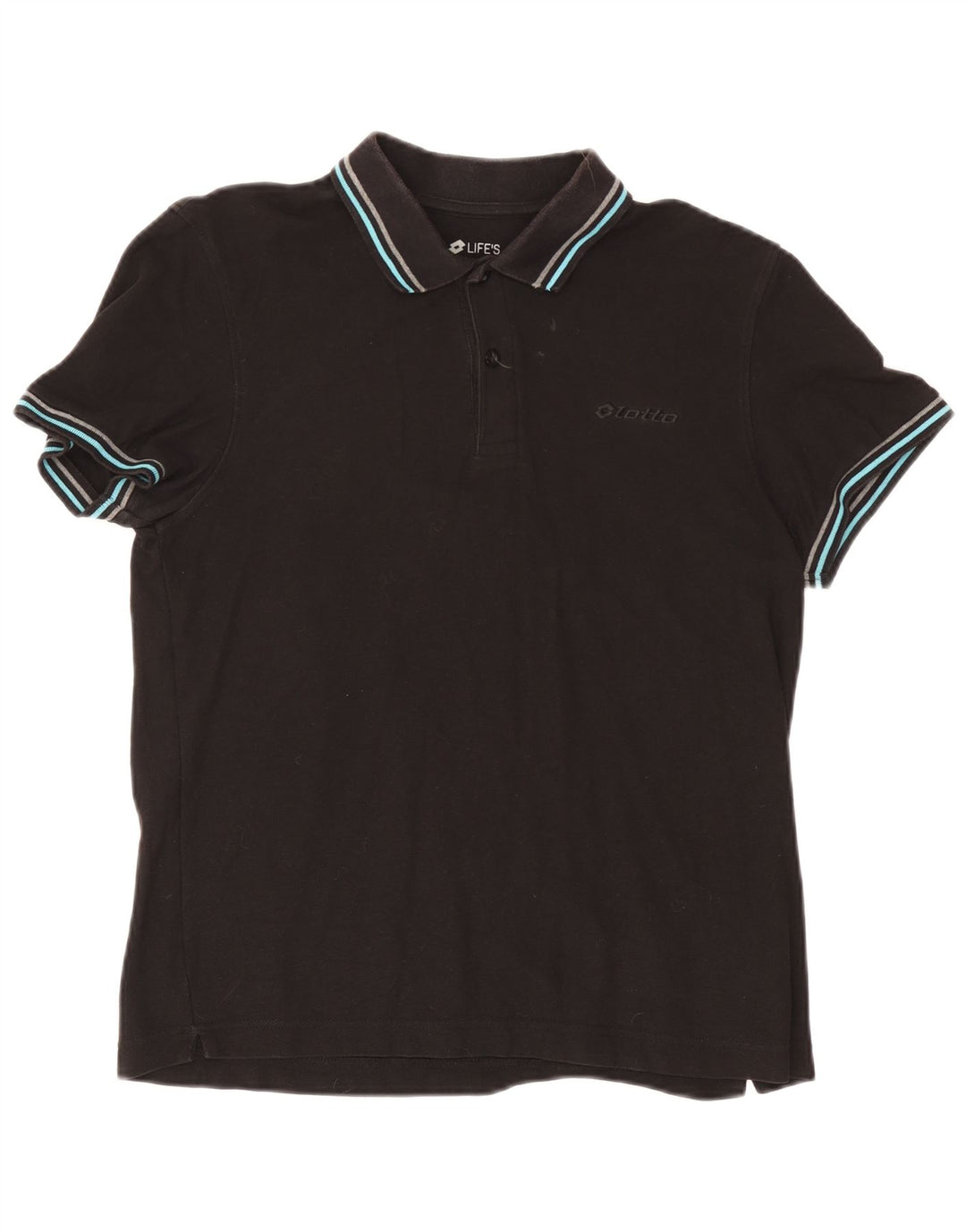 Tricou polo pentru bărbați Lotto, mare, negru, bumbac