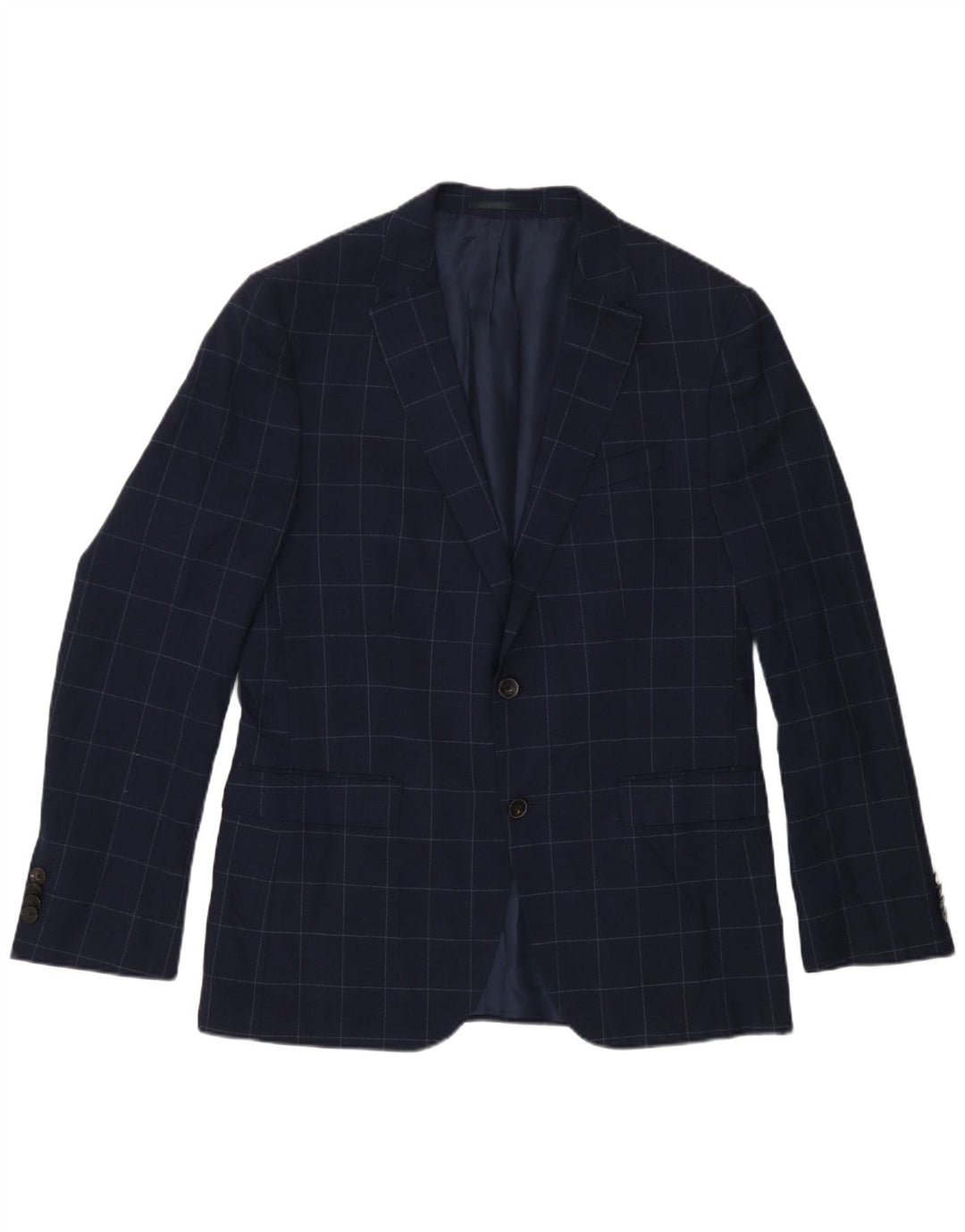 Blazer pentru bărbați Hugo Boss, cu 2 nasturi, EU 50, cu carouri mari bleumarin