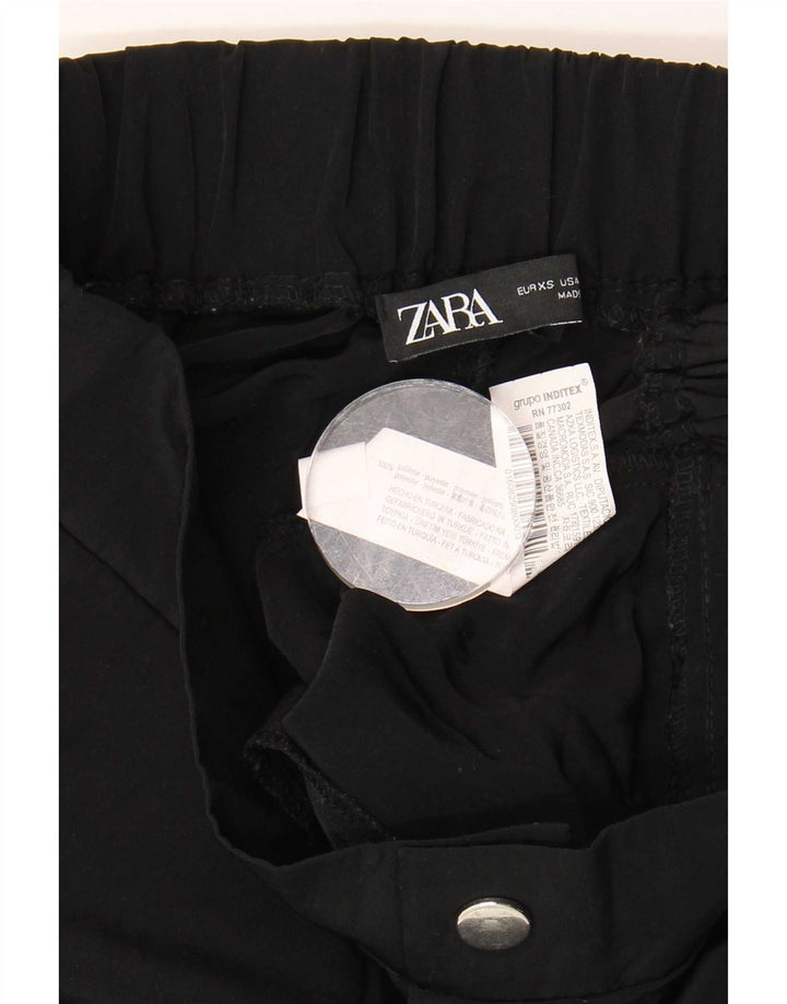 Pantaloni cargo pentru femei Zara XS W24 L25 Poliester negru