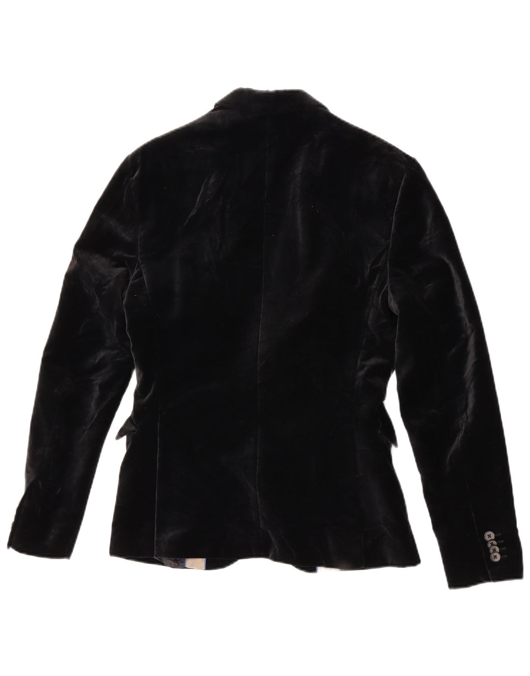 Blazer pentru bărbați din catifea cu 2 nasturi Zara EU 46 Bumbac negru mic