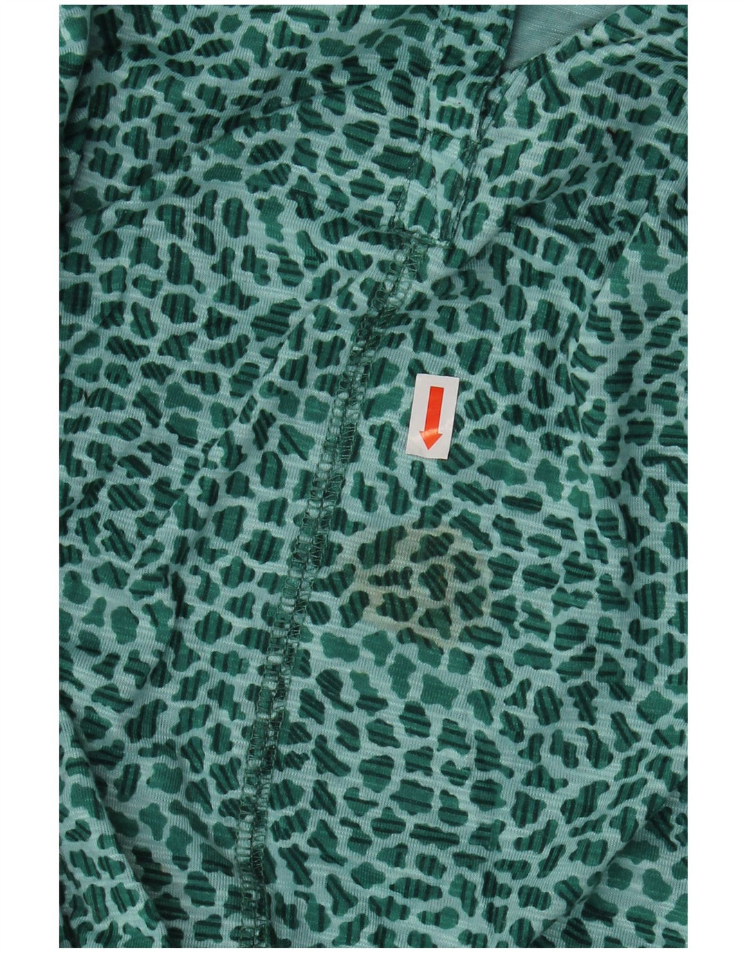 Bluză L.L.BEAN pentru femei, cu mâneci 3/4, Marea Britanie 22 3XL, verde, imprimeu cu animale