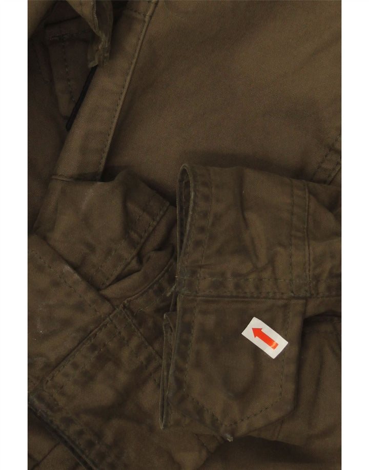 Jachetă militară pentru bărbați Superdry UK 40 mare, bumbac kaki
