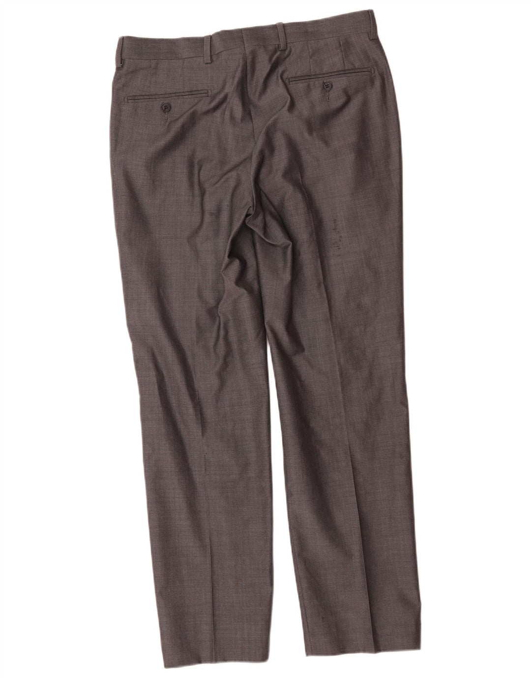 Pantaloni de costum drept bărbați Marks & Spencer Autograph L32 L31 Lână gri