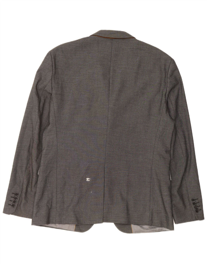 Blazer pentru bărbați Zara cu 2 nasturi Mărimea 54 XL Poliester gri
