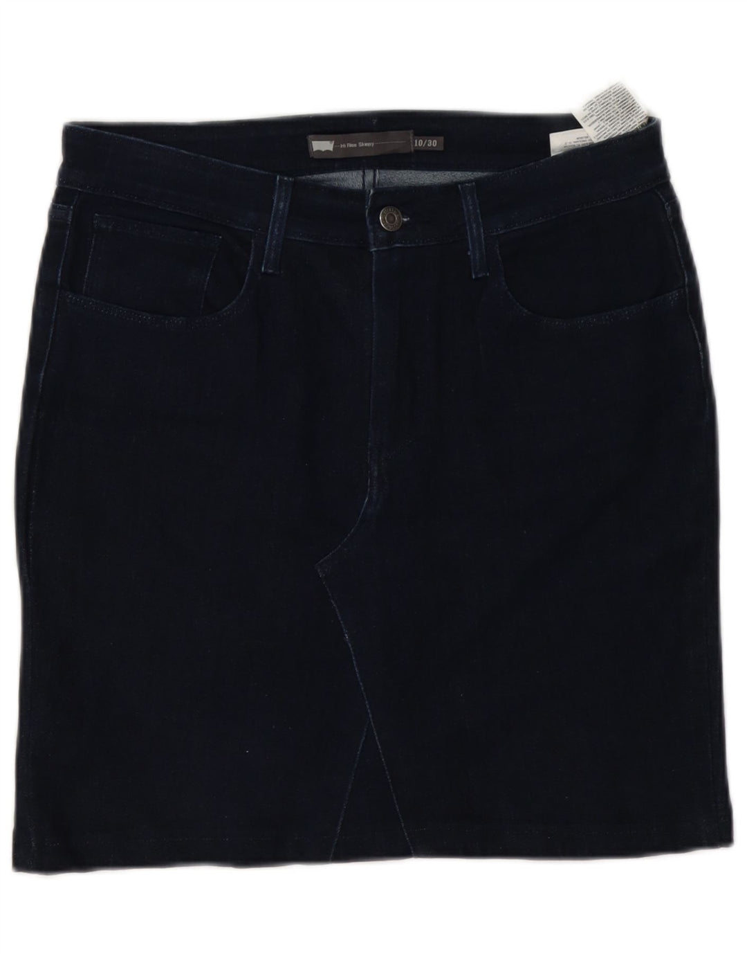Fusta de blugi pentru femei Levi's W30 bumbac bleumarin mediu