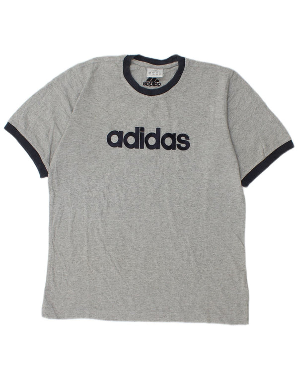 Tricou grafic pentru bărbați Adidas Top XS, bumbac cu pături gri