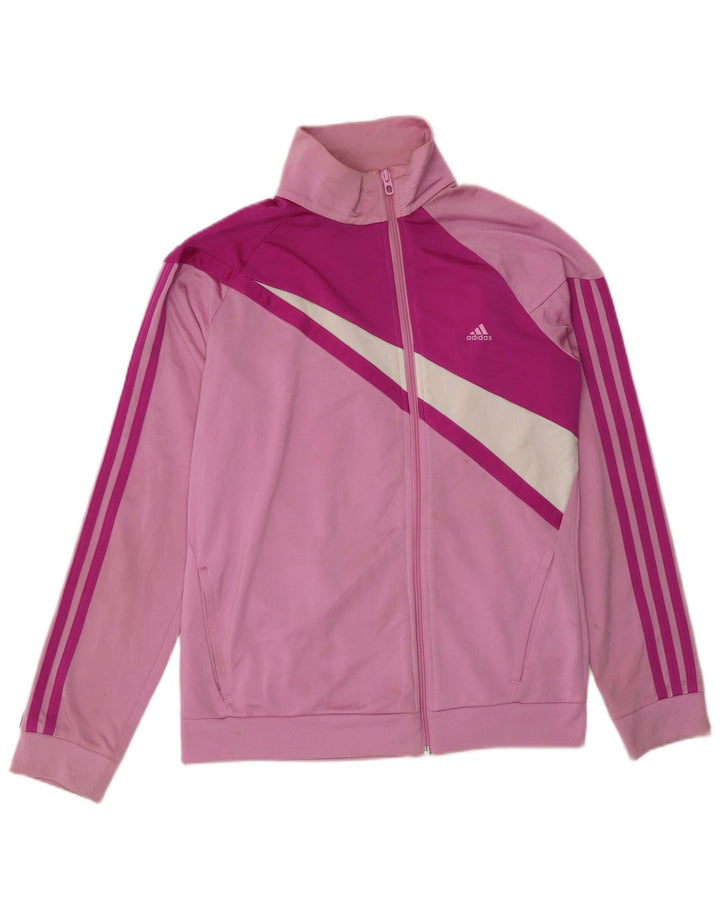 Jachetă de top pentru trening Adidas pentru femei UK 12/14 Medium Pink Colorblock