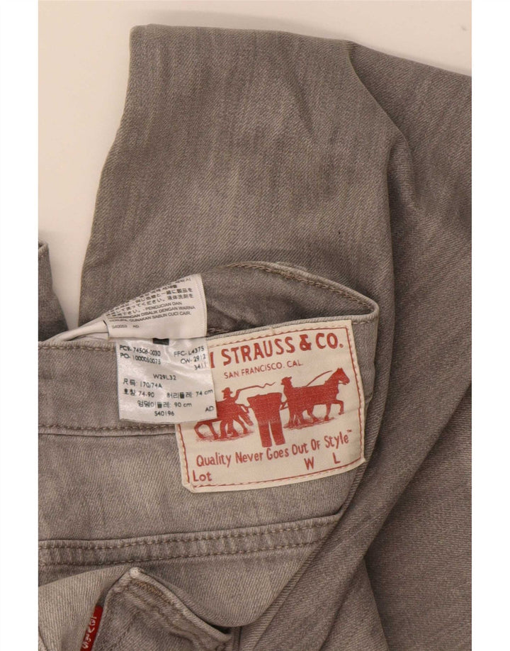 Blugi drepti pentru bărbați Levi's W29 L32 bumbac gri