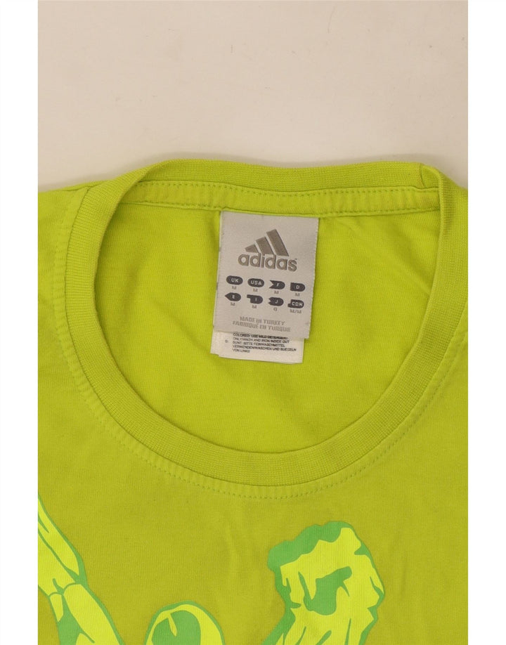 Tricou grafic pentru bărbați Adidas Top, bumbac verde mediu