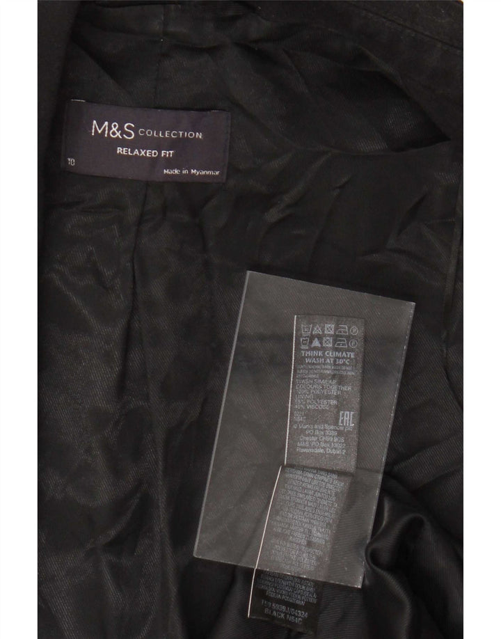Jachetă pentru femei Marks & Spencer, cu ajustare relaxată, negru, 10 UK