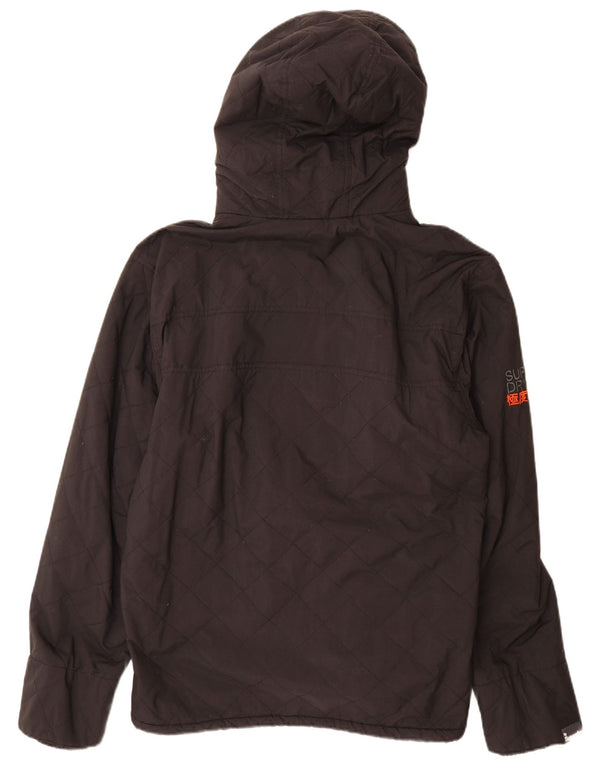 Jachetă Windbreaker cu glugă Superdry pentru bărbați UK 44 2XL Nylon negru