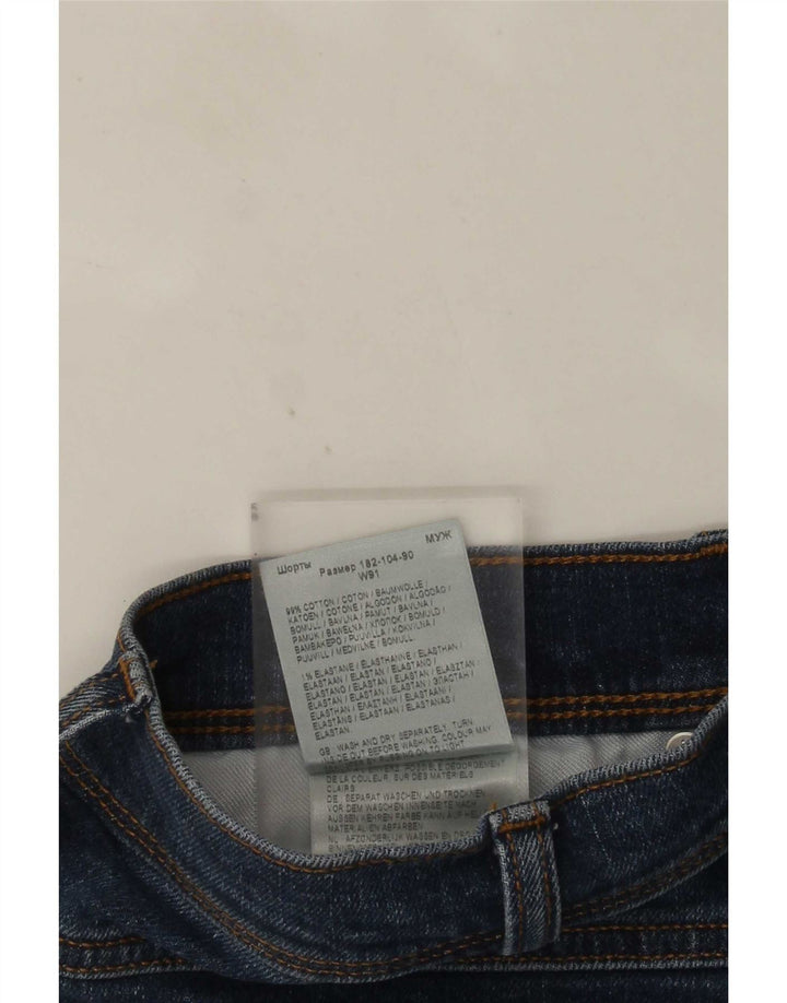 Pantaloni scurți din blugi pentru bărbați Wrangler W36 mari, bumbac, albastru