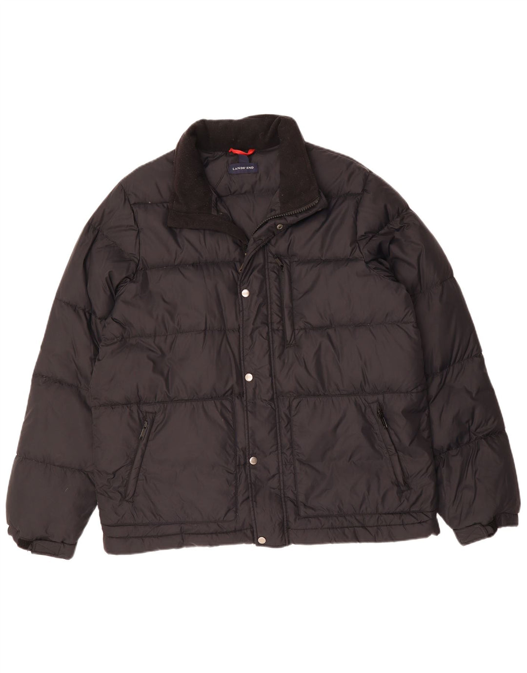Jachetă căptușită pentru bărbați LANDS END UK 40, mare, negru, nailon