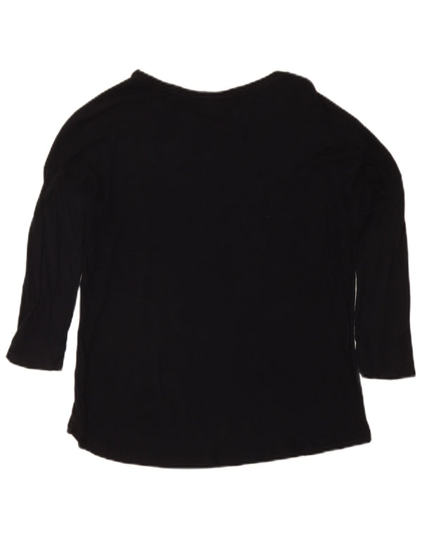 Massimo Dutti Top pentru femei cu mâneci 3/4 UK 12 Medium Negru