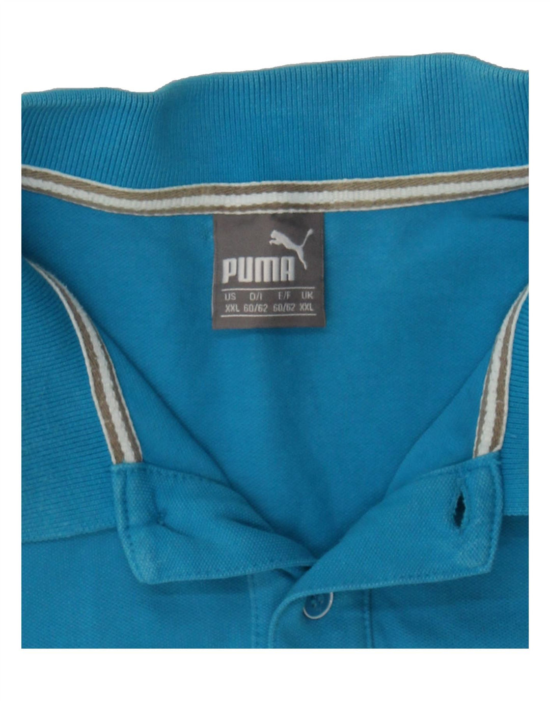 PUMA Mens Polo Shirt 2XL Blue Cotton Vintage Puma and Second-Hand Puma from Messina Hembry 
