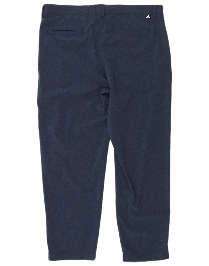 Pantaloni chino drepți pentru bărbați Adidas W36 L28 poliester bleumarin