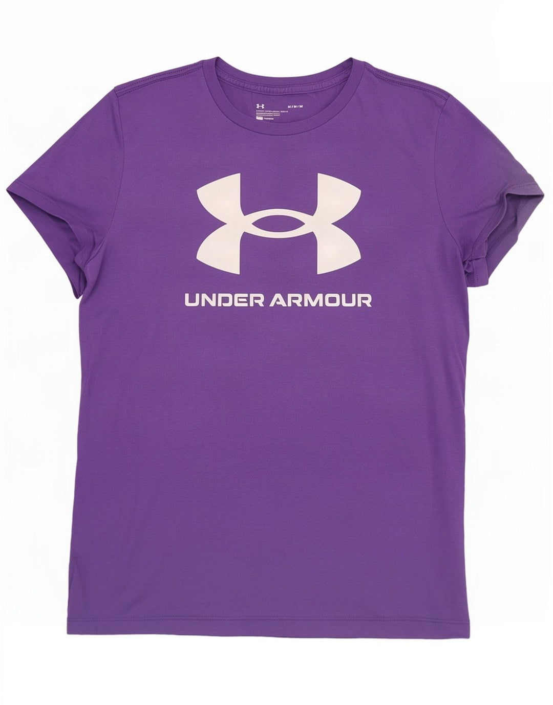 Tricou grafic pentru bărbați Under Armour Top din bumbac violet mediu