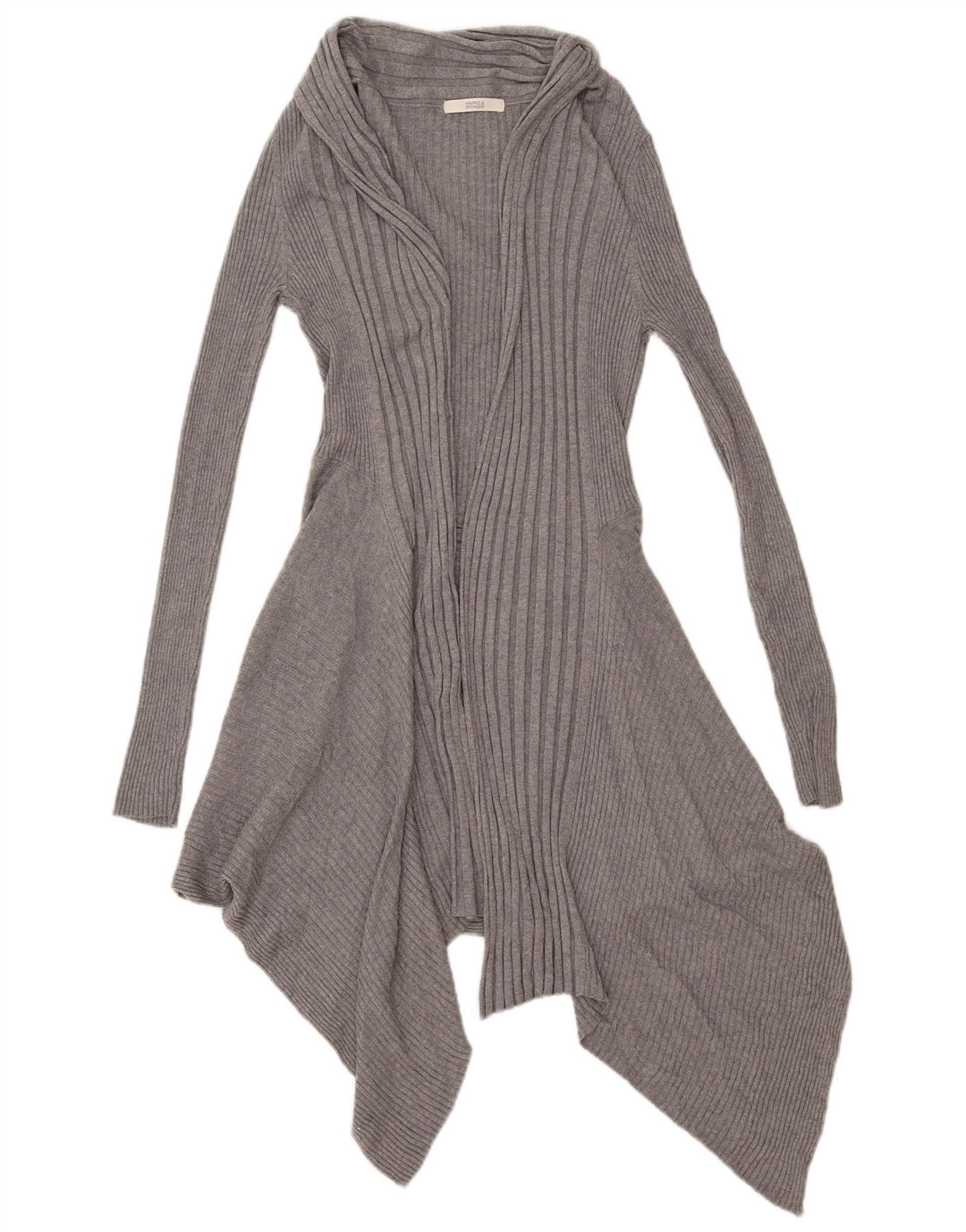 Pulover cardigan cu paragate supradimensionat pentru femei Marks & Spencer UK 10 mic gri
