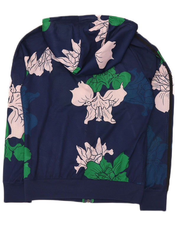 Pulover Adidas pentru femei, cu fermoar, UK 12 Medium Bleumarin Floral