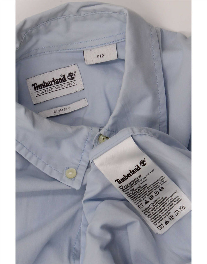 Cămașă Timberland Slim Fit pentru bărbați, bumbac albastru mic