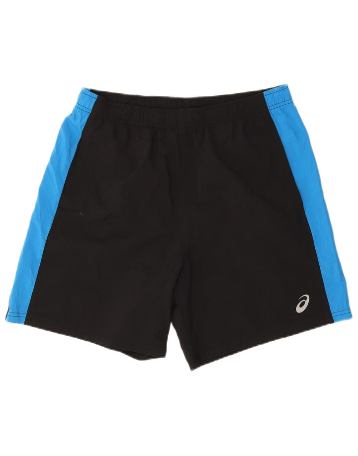 Pantaloni scurți sport Asics pentru bărbați, mari, negru, poliester color bloc
